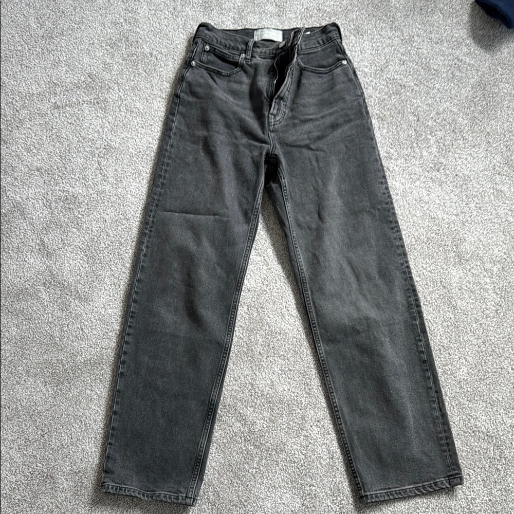 Everlane Black Straight Leg Jeans High-Rise